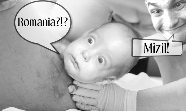 Nou-născutul care ne-aduce la 8 miliarde a scos puţin capu':  'Ai de plm, România!'