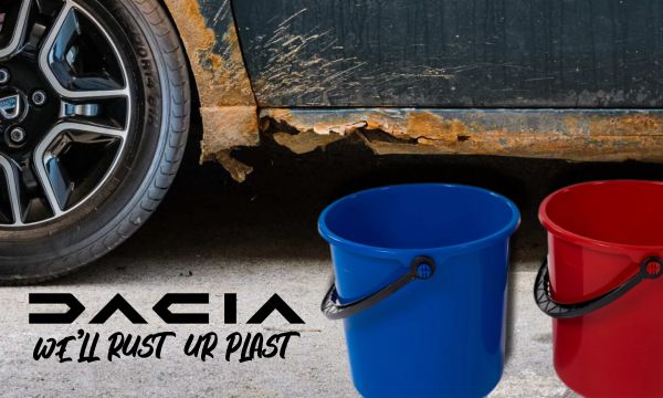 Deşi e făcută integral din plastic, a ruginit prima Dacia Spring.